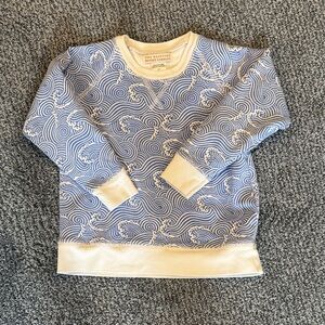 Beaufort bonnet company blue ocean waves sweatshirt 4T like new